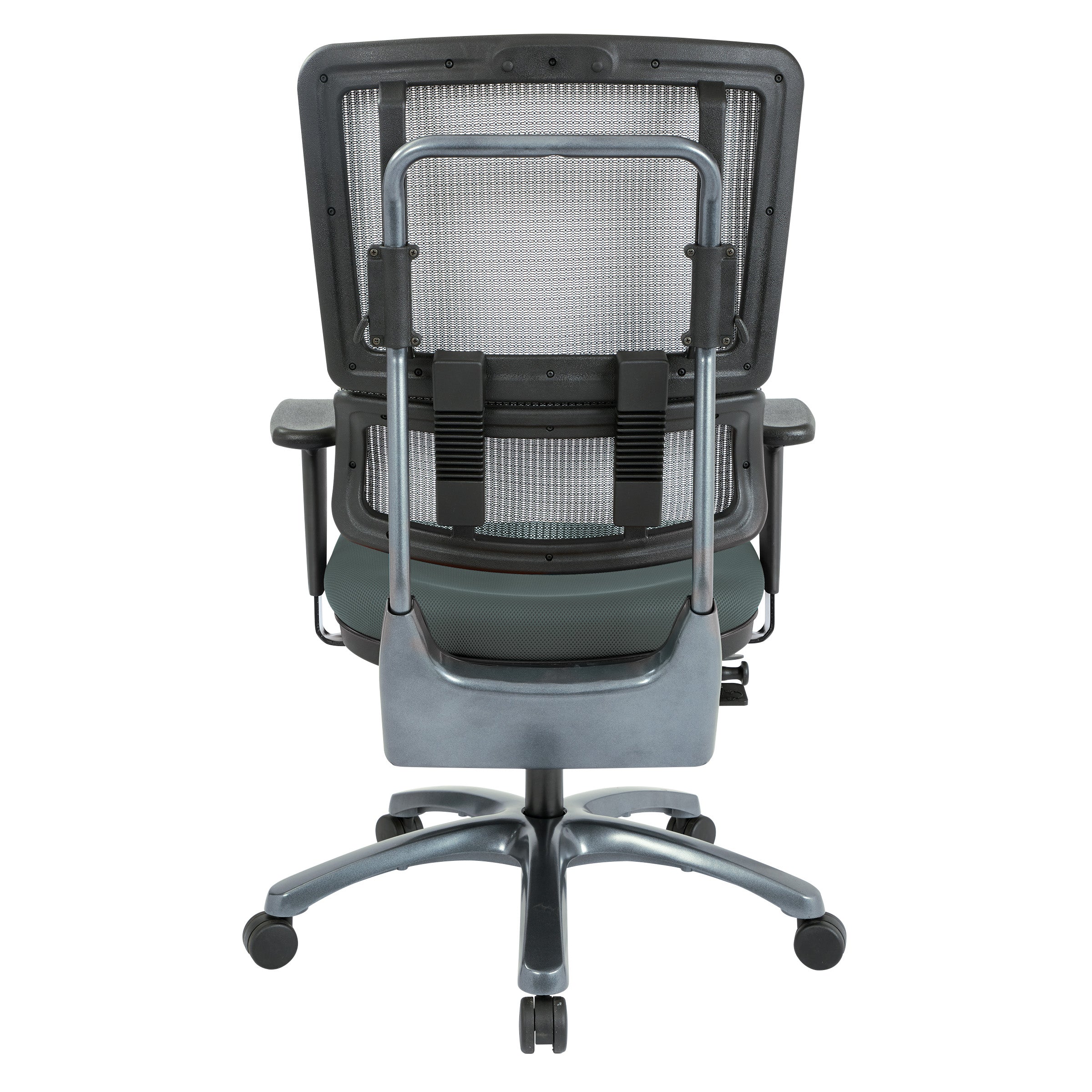 Vertical Grey Mesh Back Chair with Titanium Base